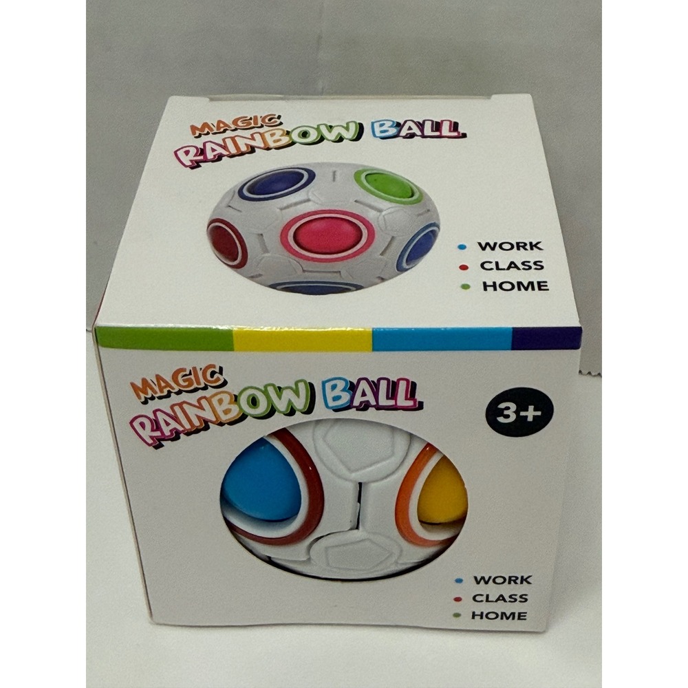 Rainbow Cube Magic Puzzle Fidget Ball Stress Relief Autism Fidget Toy Gifts Toys